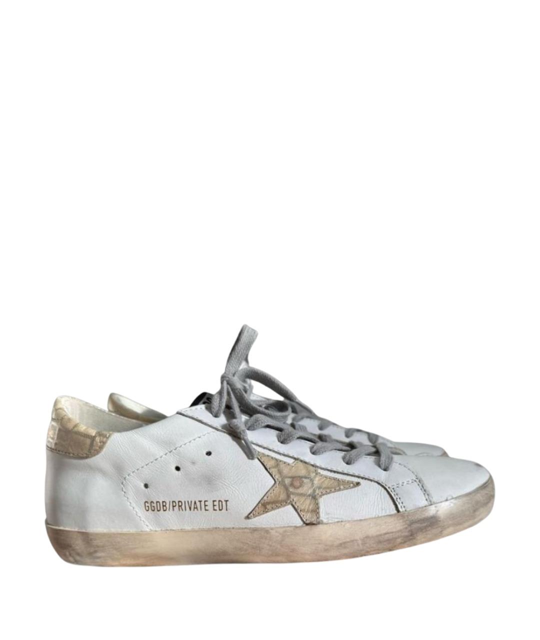 GOLDEN GOOSE DELUXE BRAND Белые кожаные кроссовки, фото 1