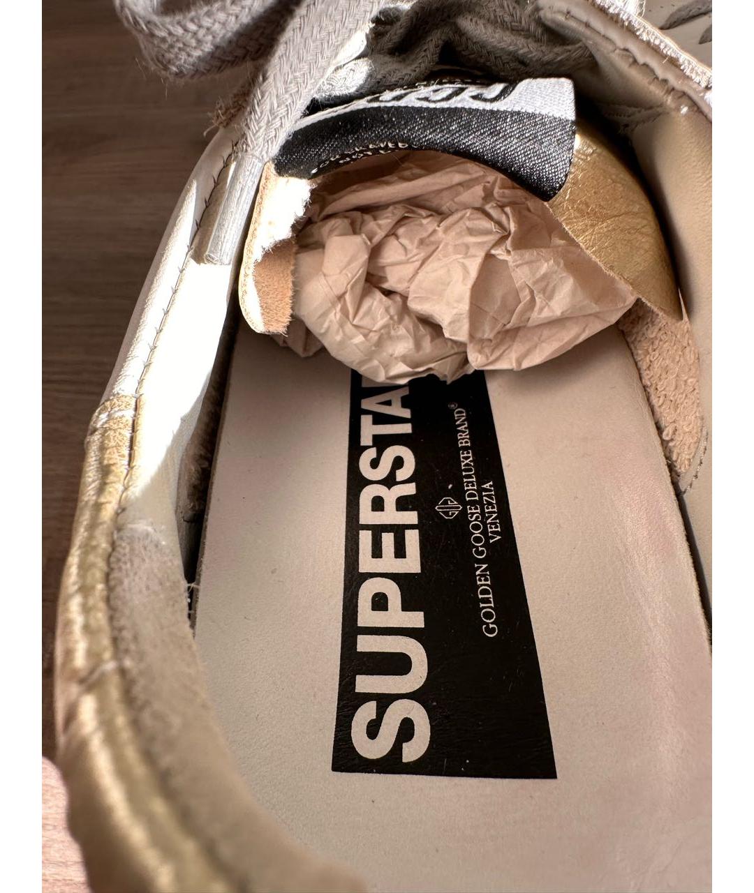 GOLDEN GOOSE DELUXE BRAND Белые кожаные кроссовки, фото 8