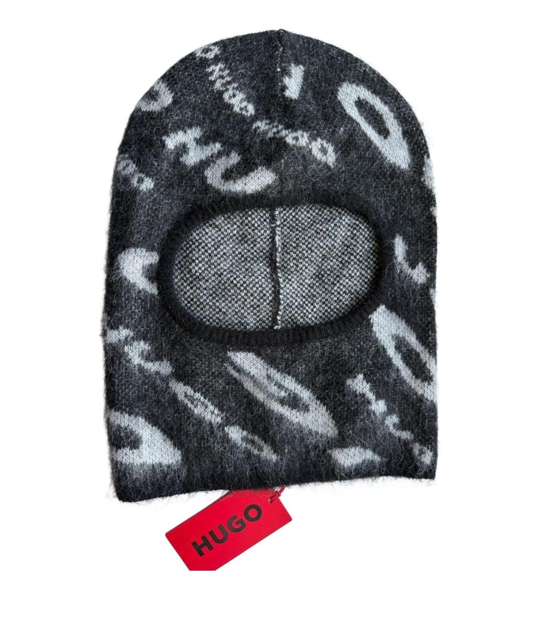 HUGO BOSS Антрацитовый шерстяной капюшон, фото 1