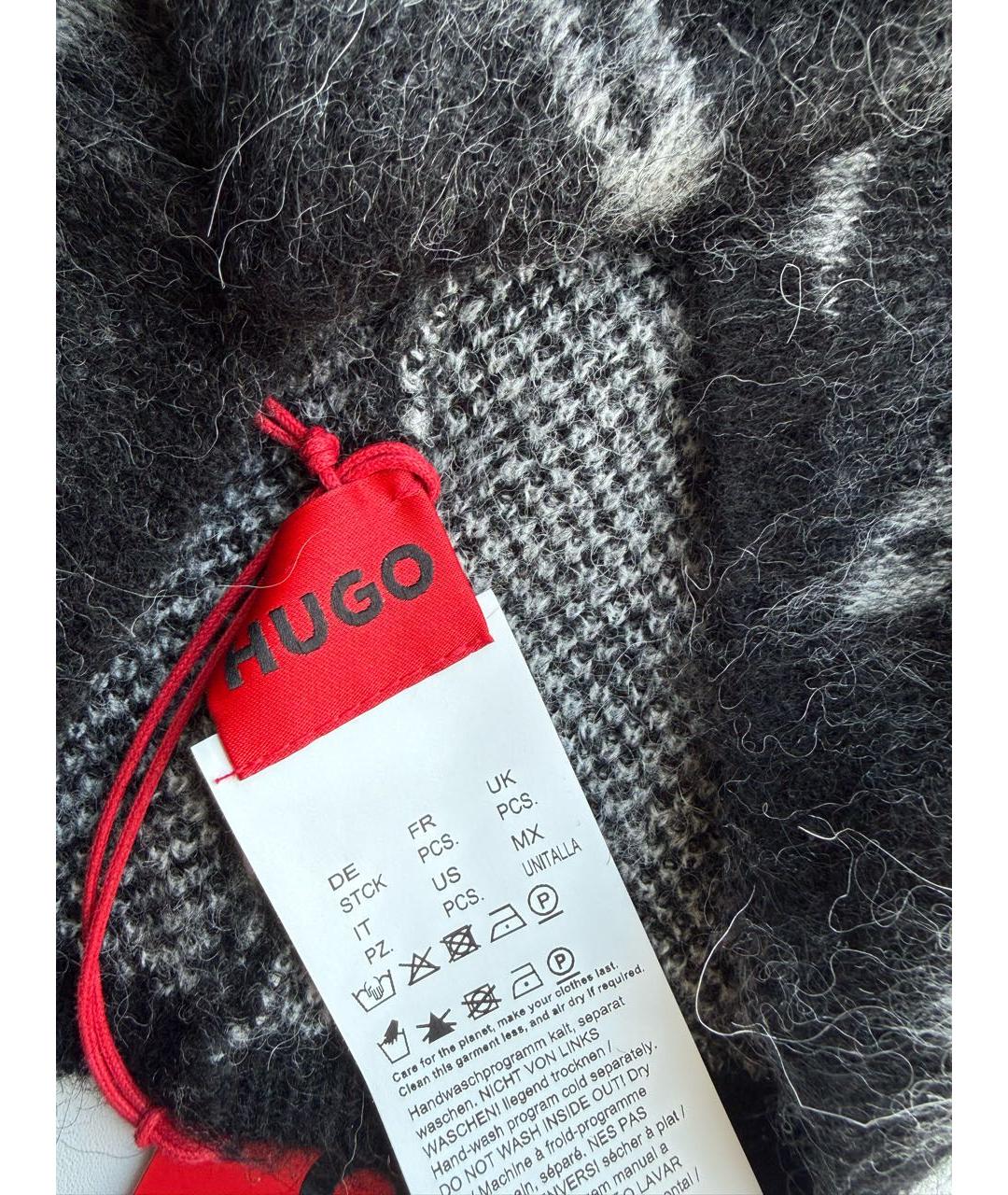 HUGO BOSS Антрацитовый шерстяной капюшон, фото 4