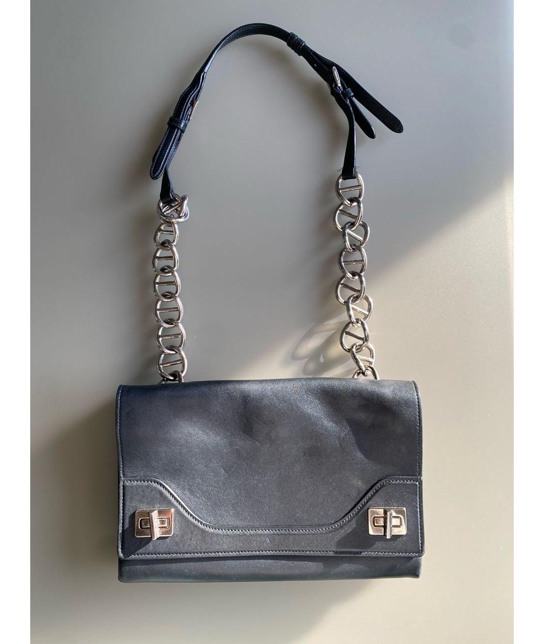 PRADA Черная кожаная сумка через плечо, фото 8