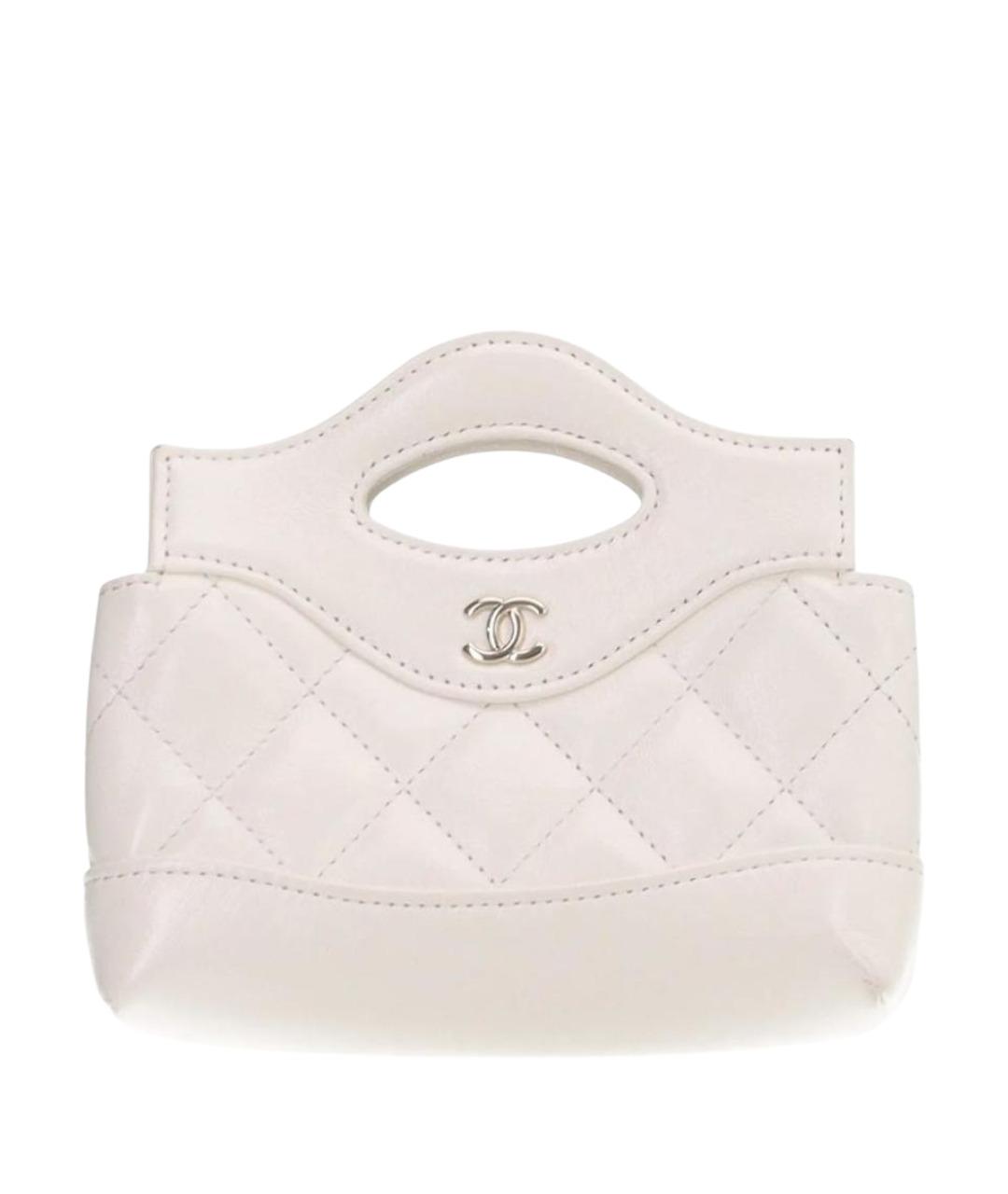 CHANEL Белая кожаная сумка тоут, фото 1