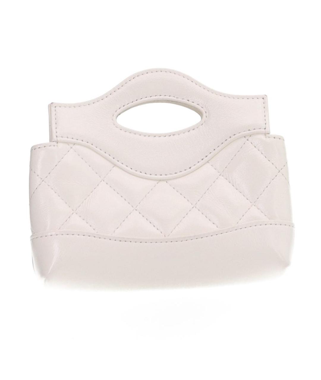 CHANEL Белая кожаная сумка тоут, фото 3