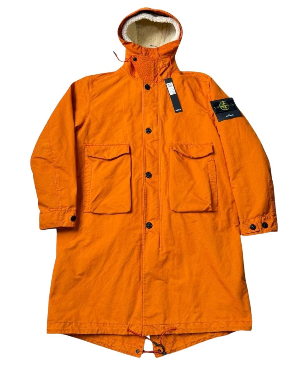 STONE ISLAND Оранжевая шерстяная парка, фото 1