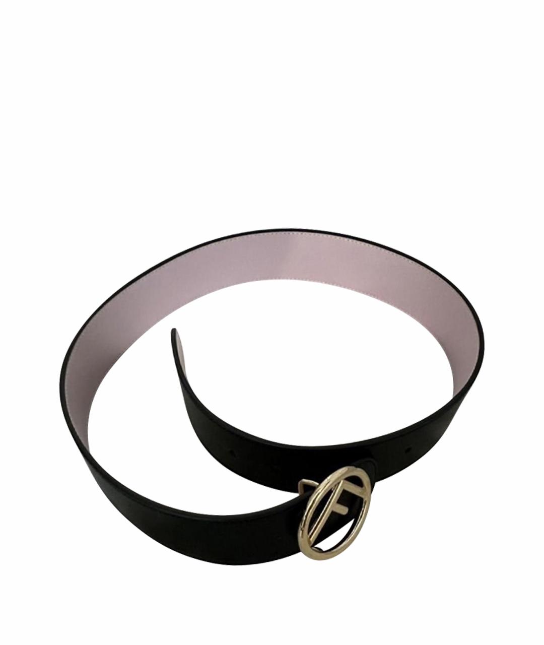 FENDI Черный кожаный ремень, фото 1