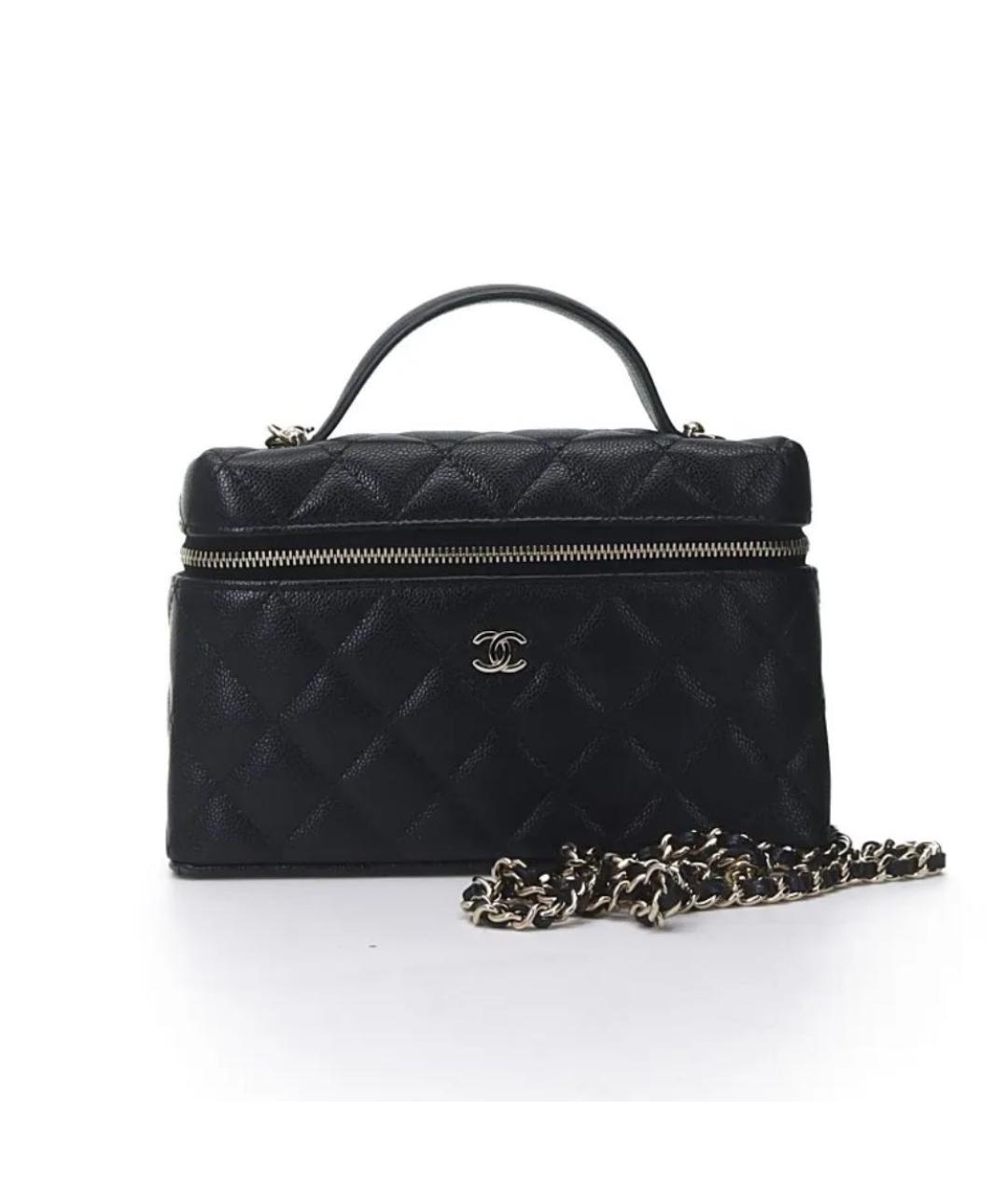 CHANEL Черная кожаная сумка через плечо, фото 9