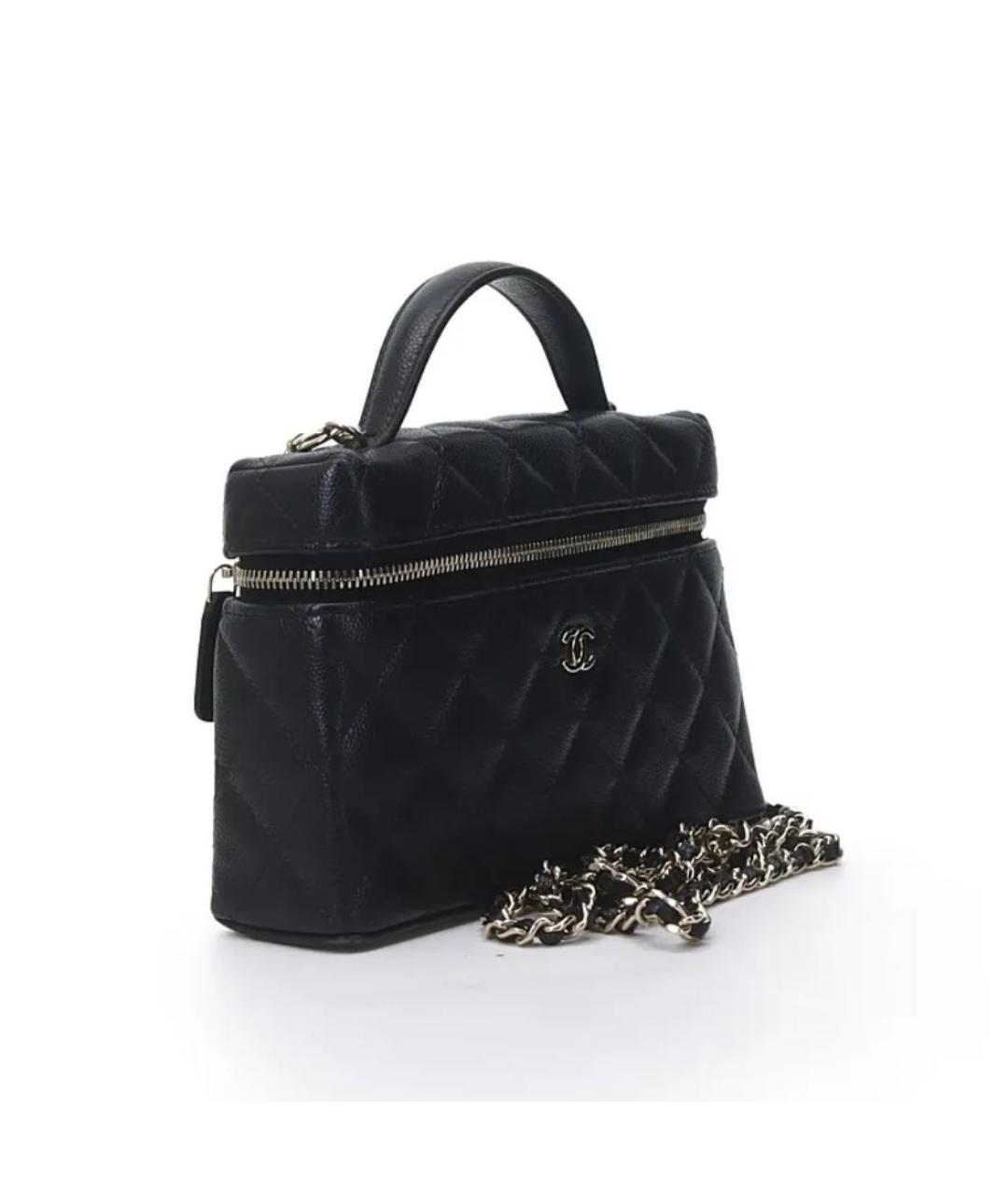 CHANEL Черная кожаная сумка через плечо, фото 2