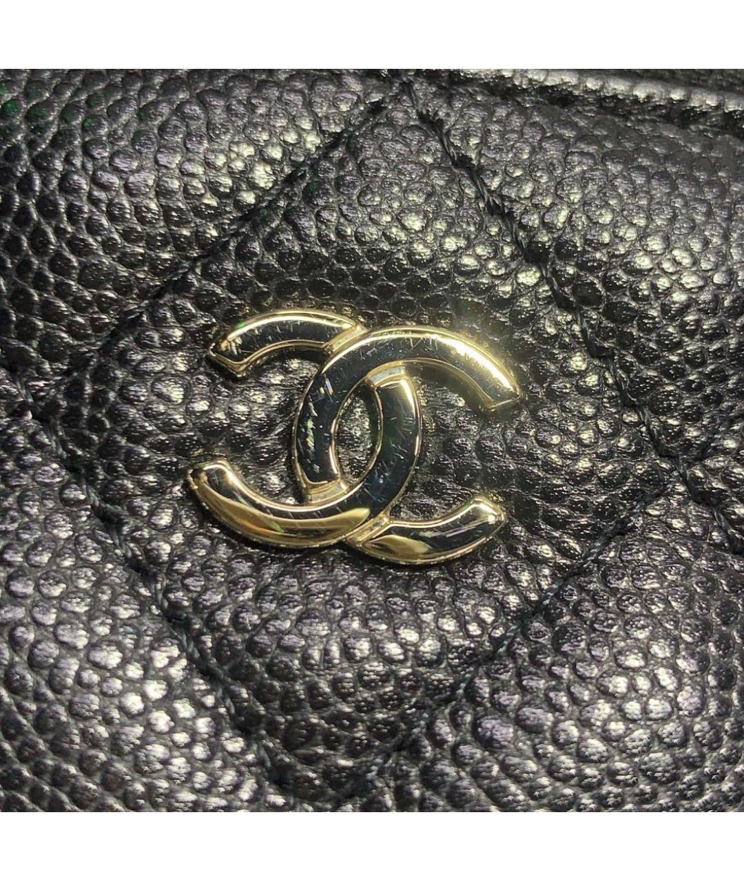 CHANEL Черная кожаная сумка через плечо, фото 6