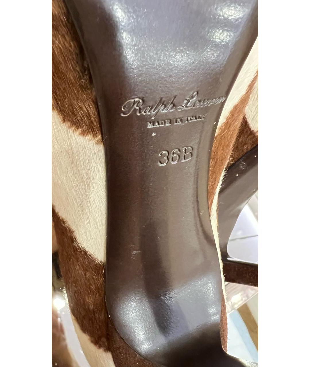 RALPH LAUREN Коричневые туфли из экзотической кожи, фото 5
