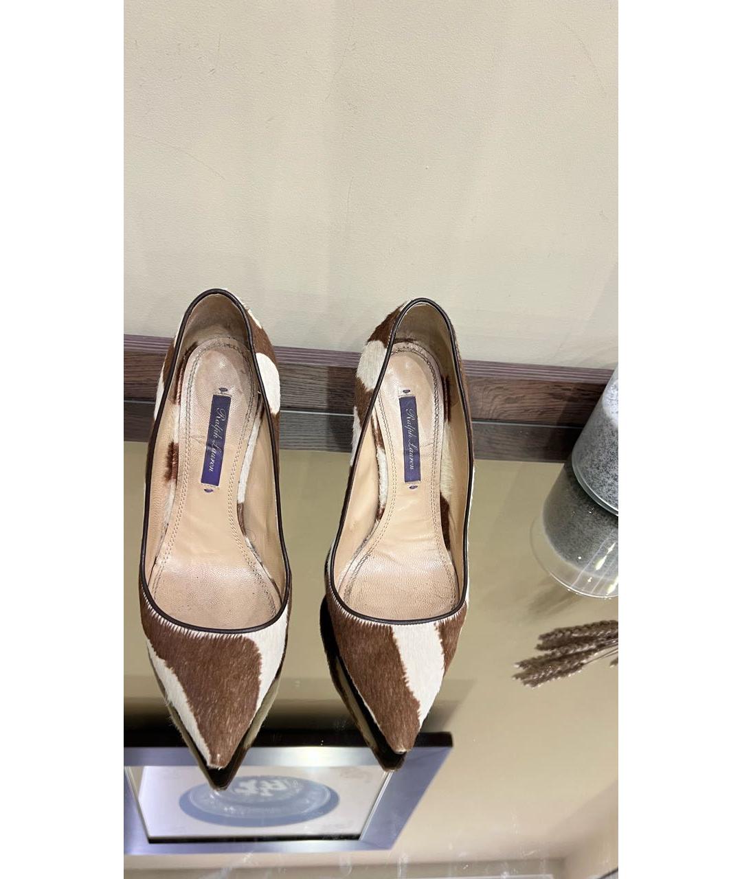 RALPH LAUREN Коричневые туфли из экзотической кожи, фото 2