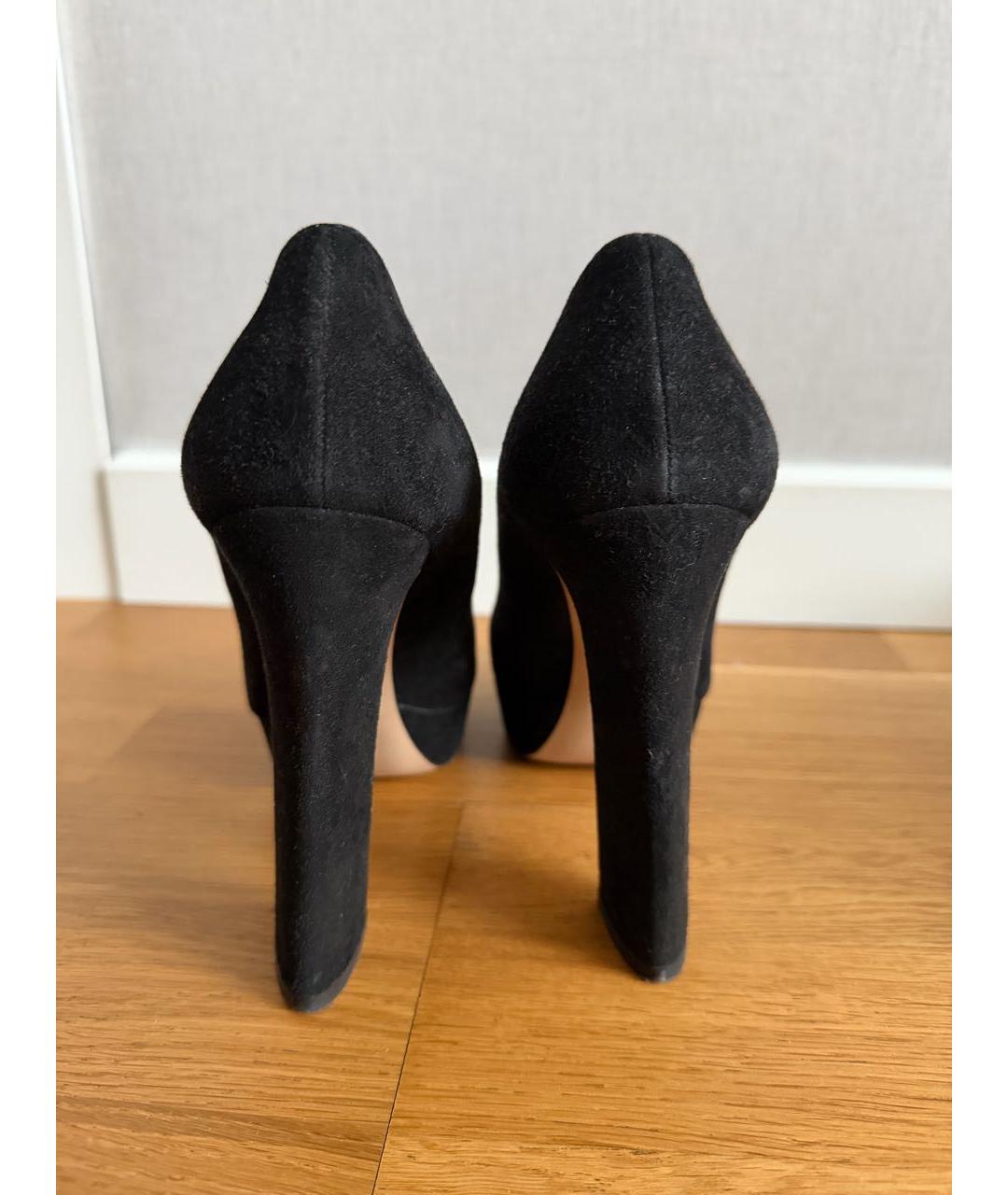 MIU MIU Черные замшевые туфли, фото 4