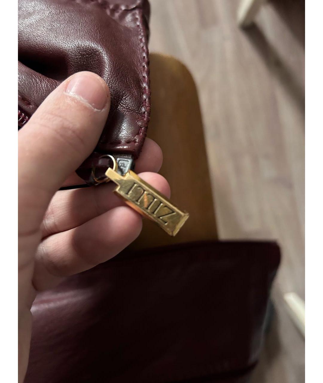 ZILLI Бордовая кожаная куртка, фото 5