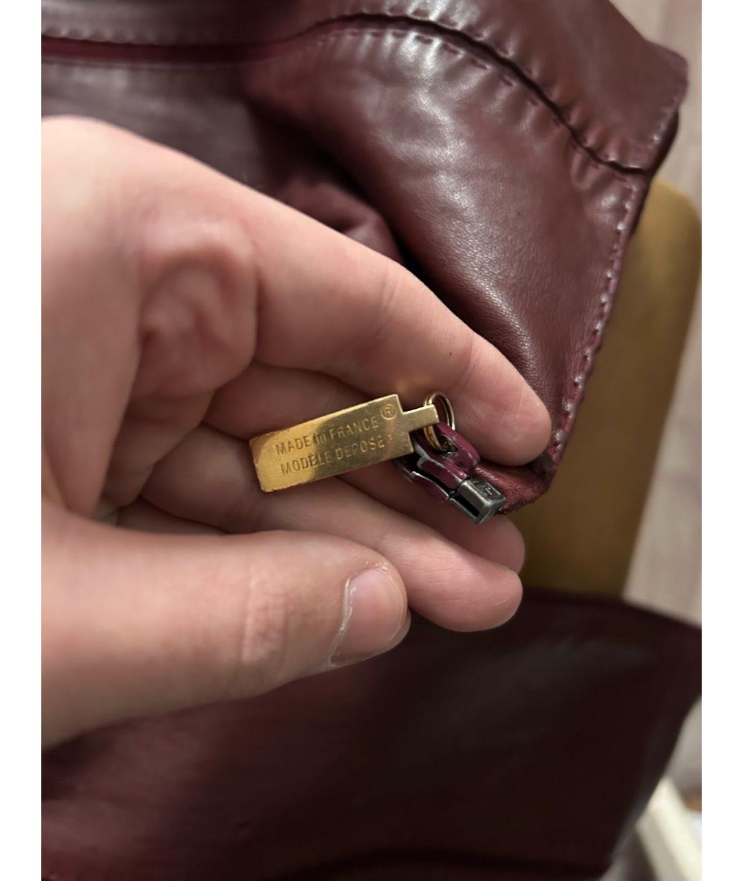 ZILLI Бордовая кожаная куртка, фото 6