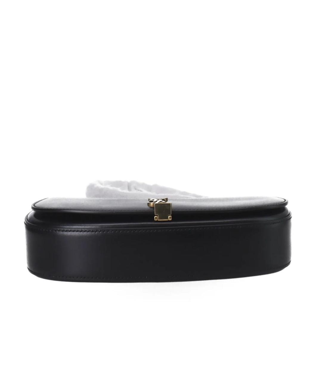 SAINT LAURENT Черная кожаная сумка через плечо, фото 4