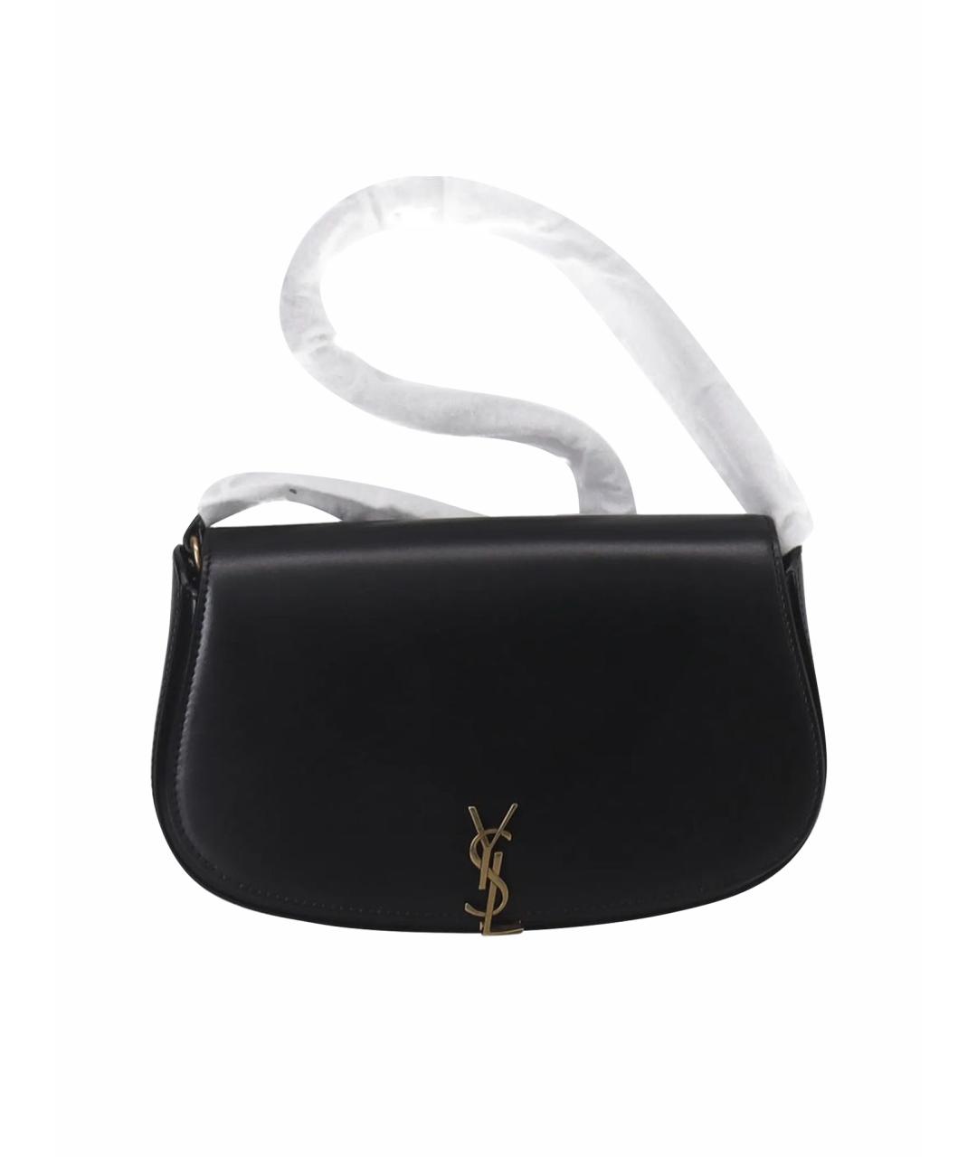 SAINT LAURENT Черная кожаная сумка через плечо, фото 1
