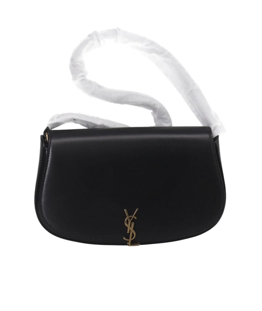 SAINT LAURENT Черная кожаная сумка через плечо, фото 8
