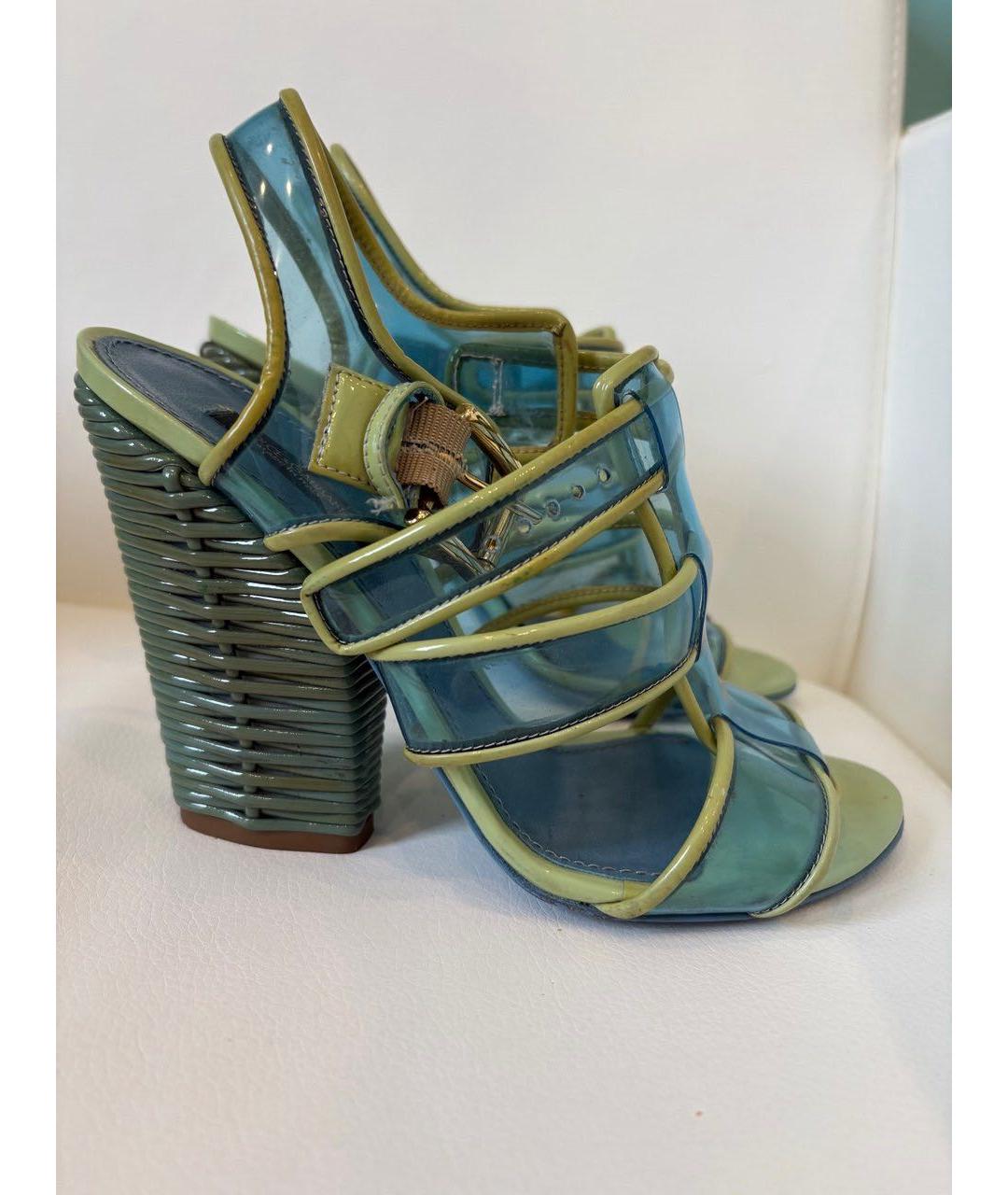 DOLCE&GABBANA Салатовые босоножки, фото 4