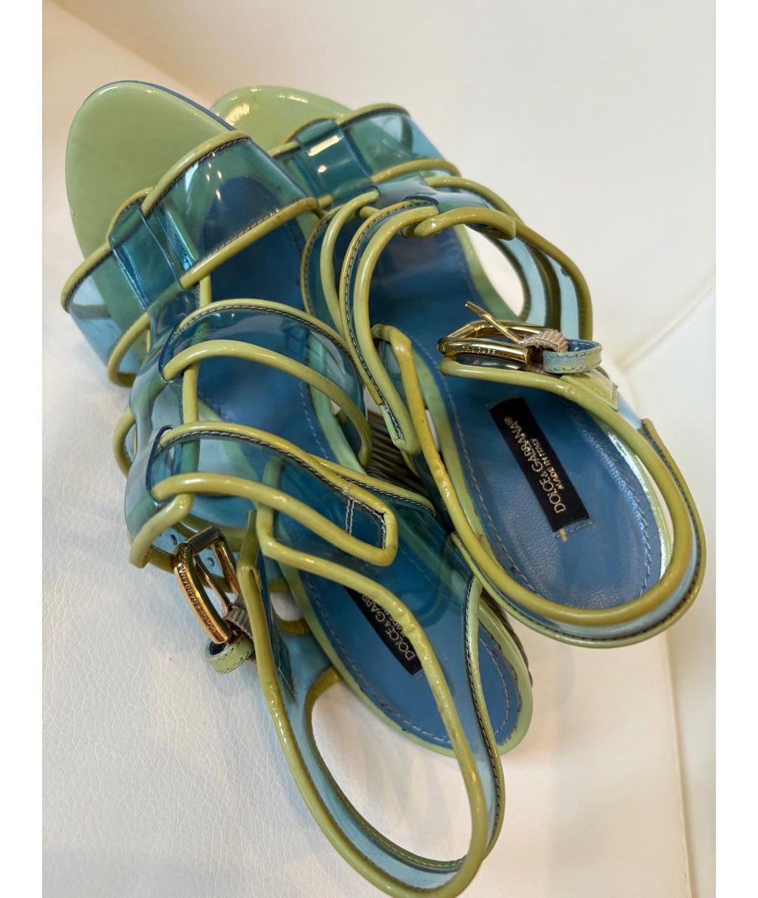 DOLCE&GABBANA Салатовые босоножки, фото 3