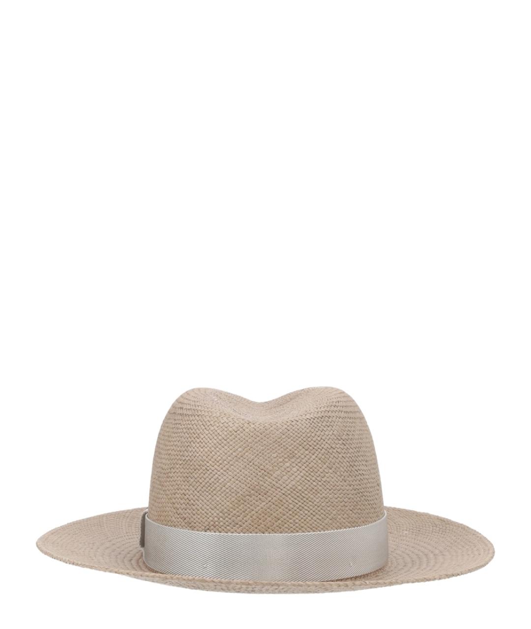 BRUNELLO CUCINELLI Бежевая шляпа, фото 3