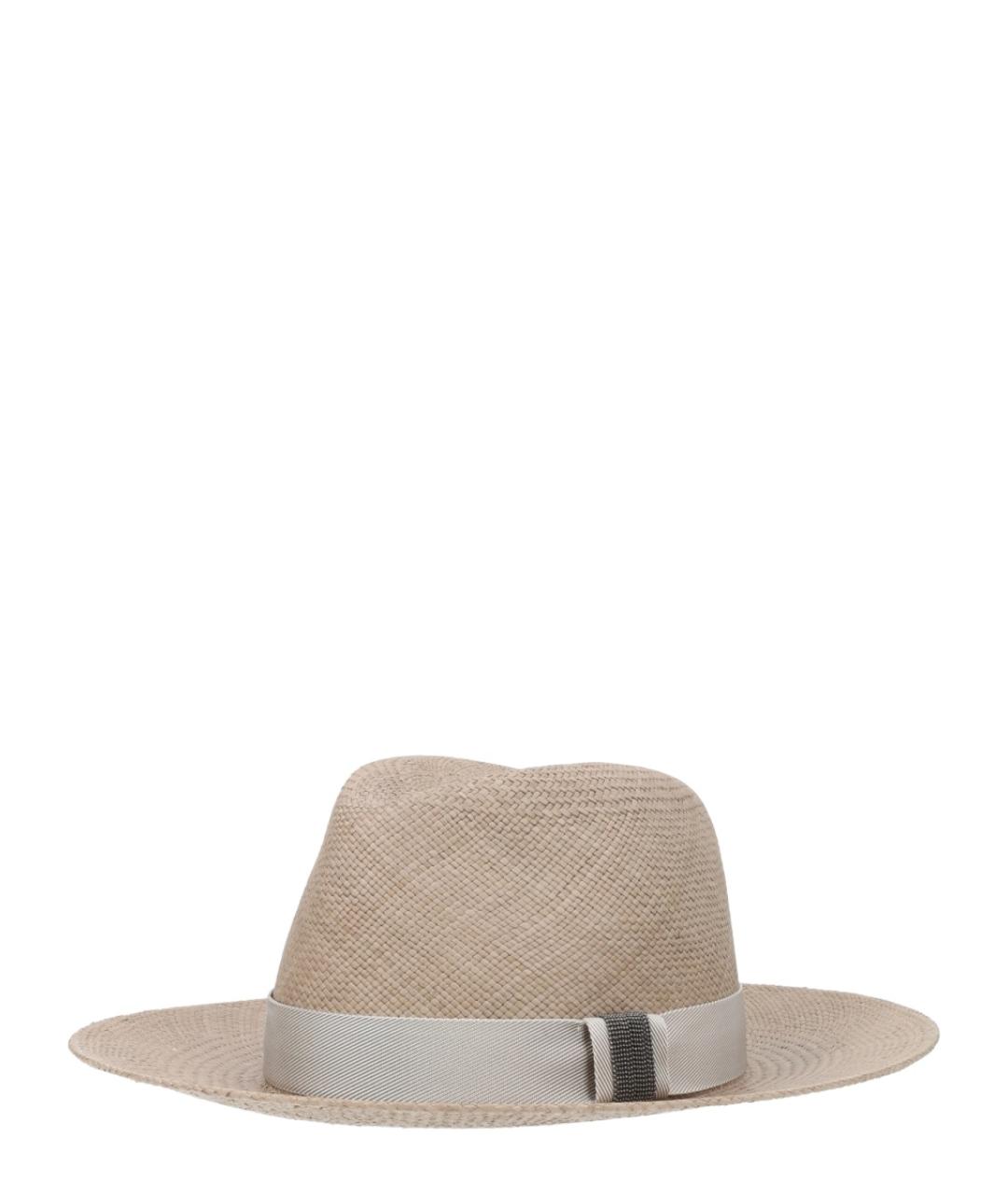 BRUNELLO CUCINELLI Бежевая шляпа, фото 2
