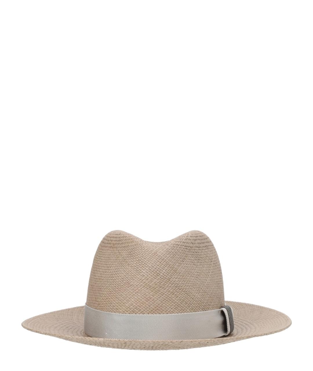 BRUNELLO CUCINELLI Бежевая шляпа, фото 1