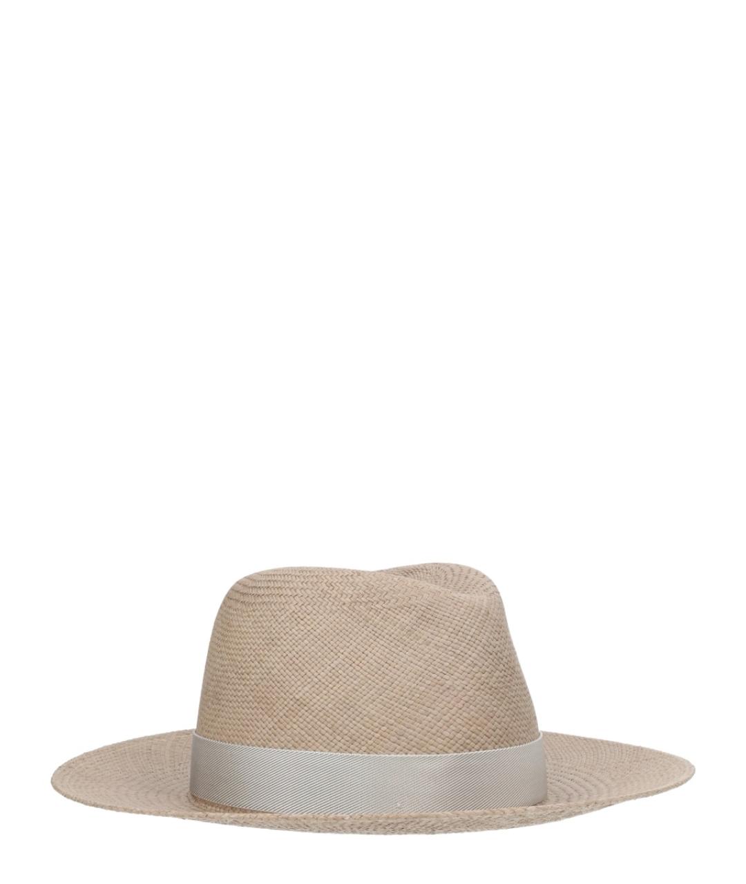 BRUNELLO CUCINELLI Бежевая шляпа, фото 4