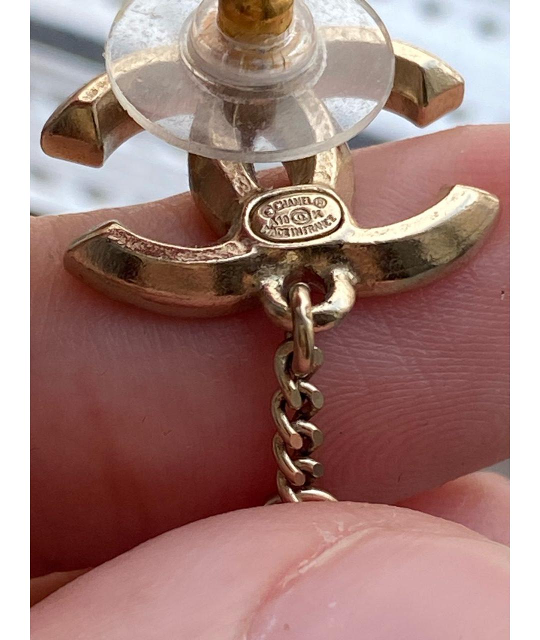 CHANEL Золотые серьги, фото 4