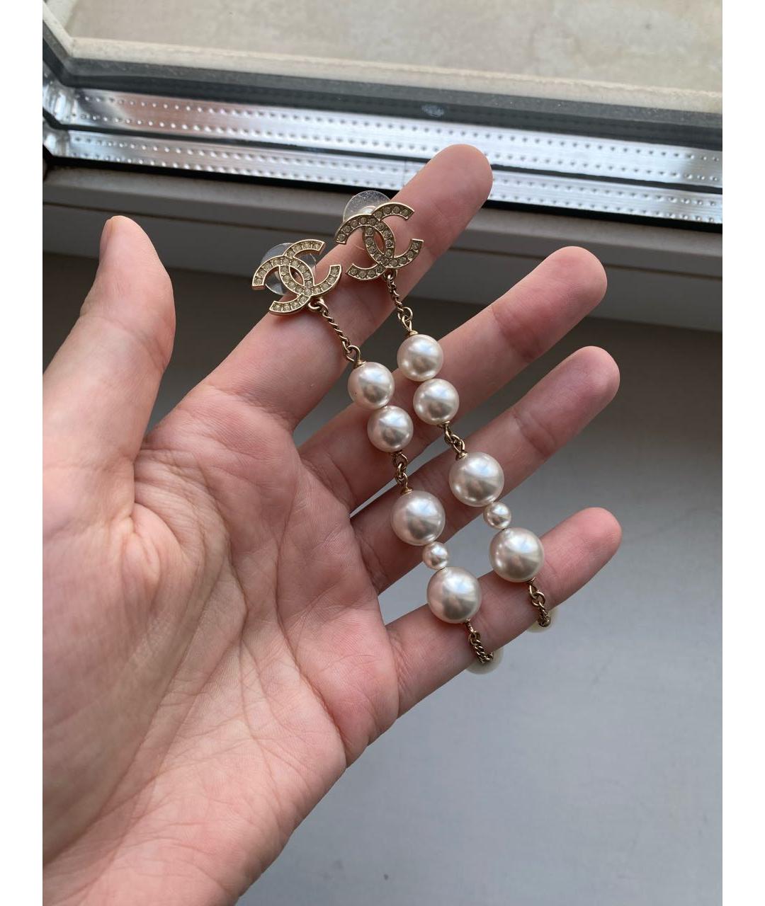 CHANEL Золотые серьги, фото 3