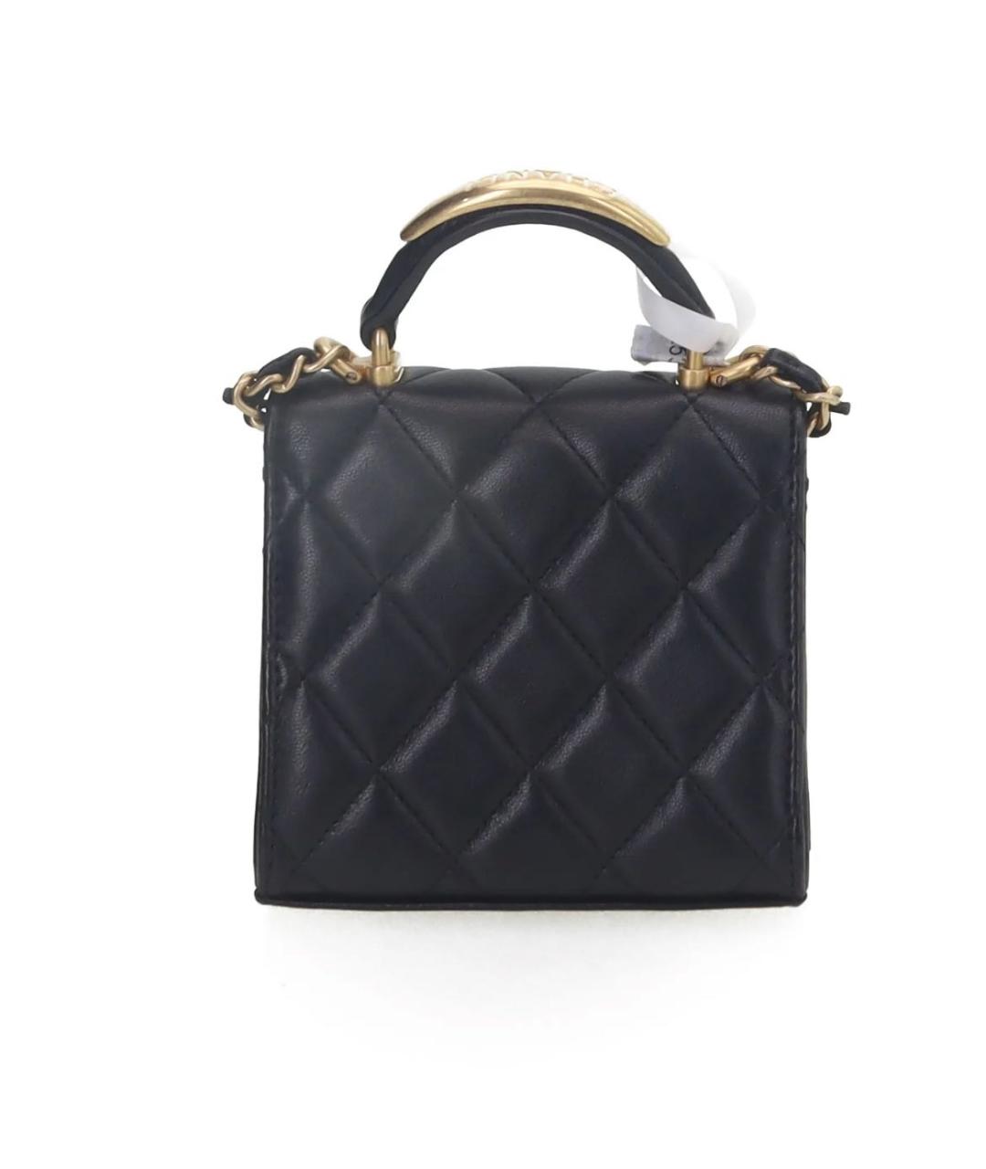 CHANEL Черная кожаная сумка через плечо, фото 3