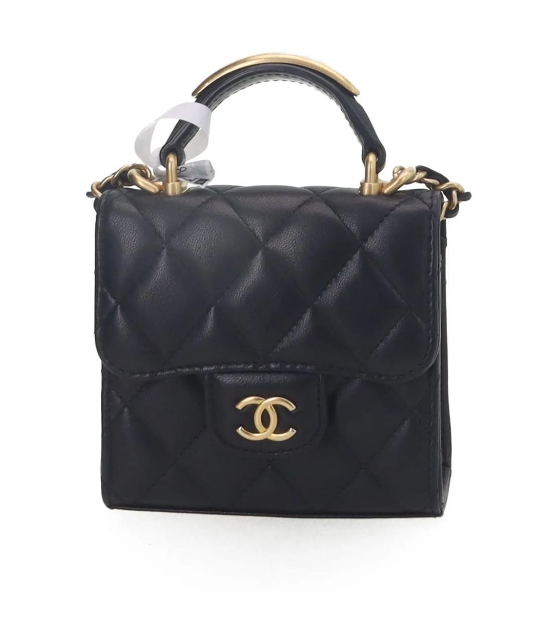 CHANEL Черная кожаная сумка через плечо, фото 1