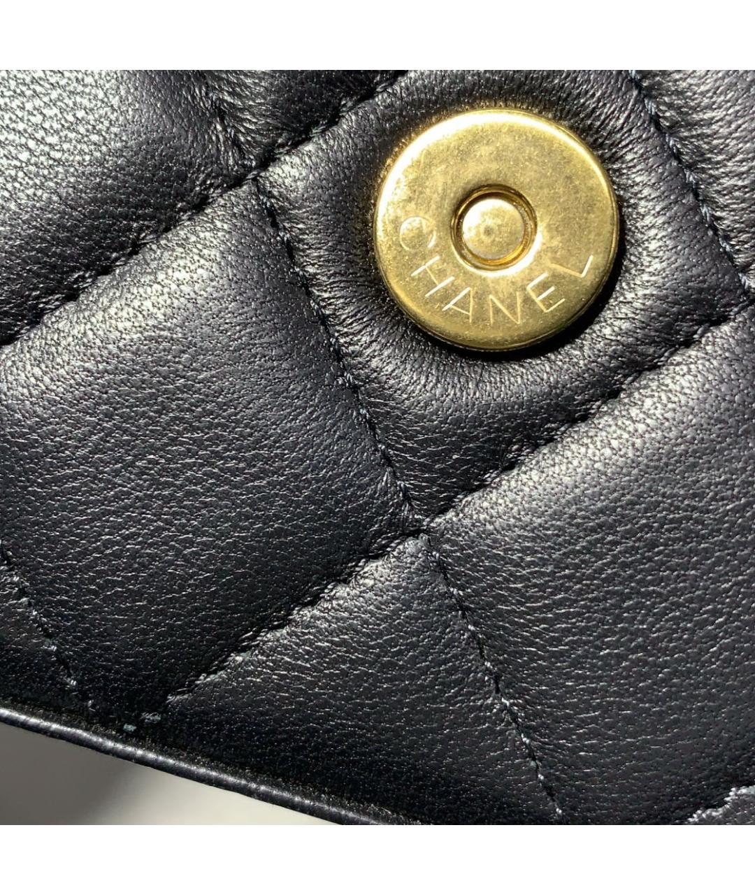 CHANEL Черная кожаная сумка через плечо, фото 8