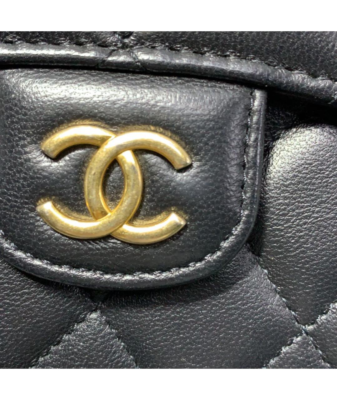 CHANEL Черная кожаная сумка через плечо, фото 5