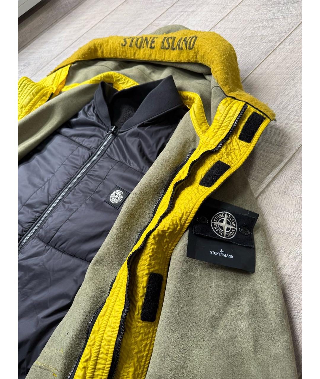 STONE ISLAND Антрацитовая замшевая парка, фото 7