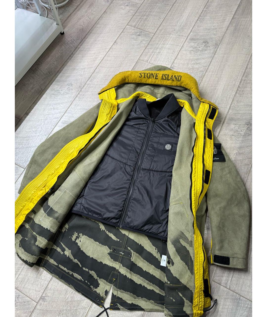 STONE ISLAND Антрацитовая замшевая парка, фото 3