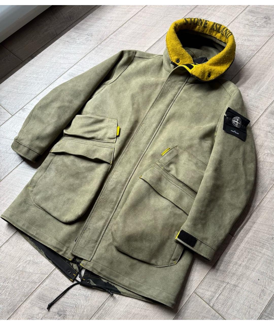 STONE ISLAND Антрацитовая замшевая парка, фото 9