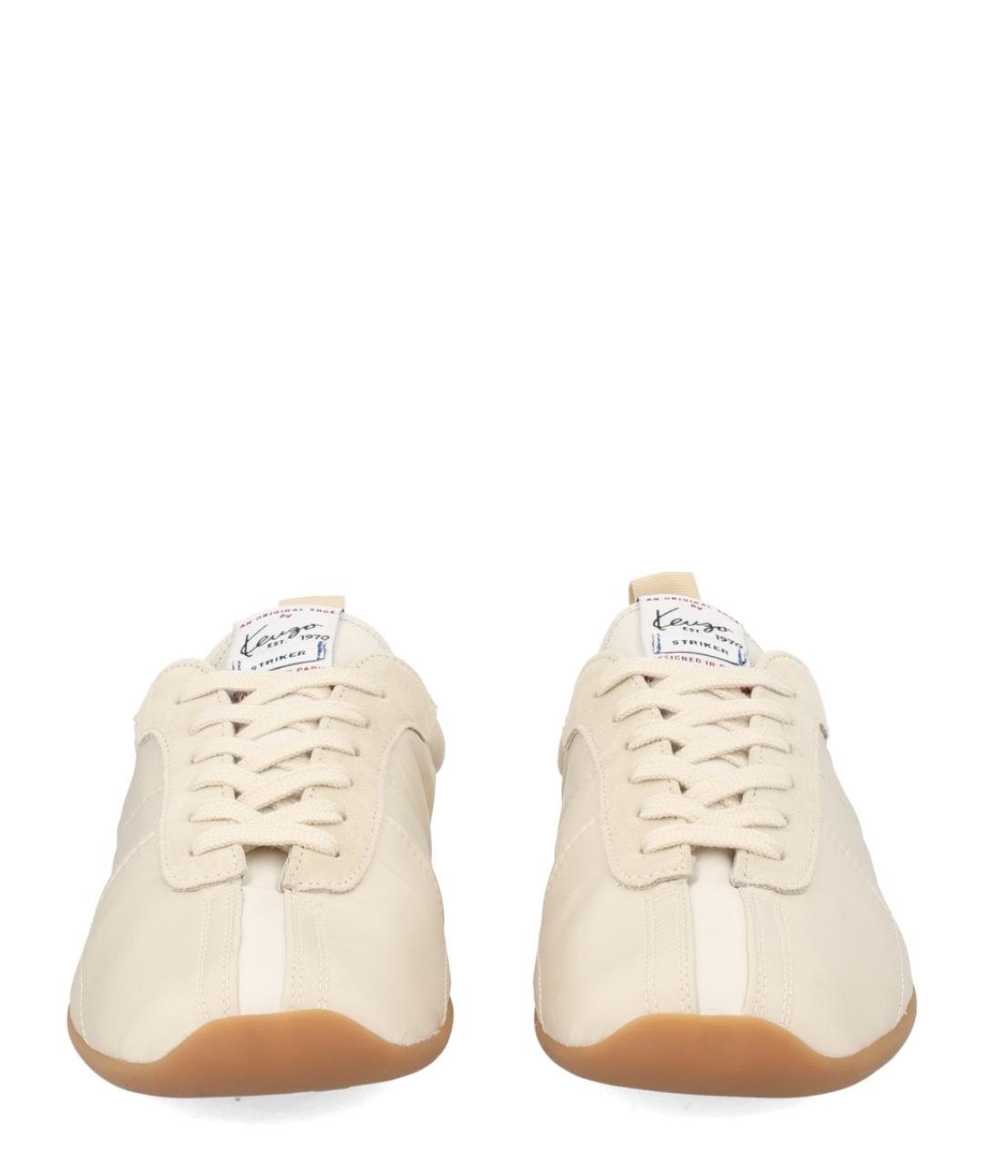 KENZO Бежевые текстильные кроссовки, фото 3