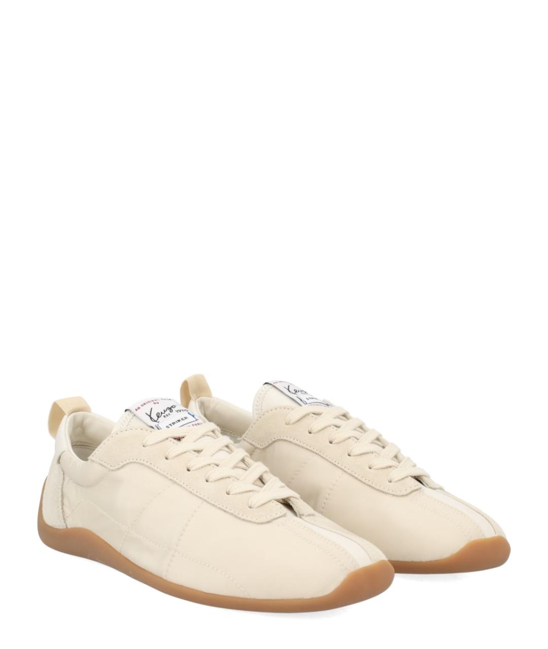 KENZO Бежевые текстильные кроссовки, фото 2