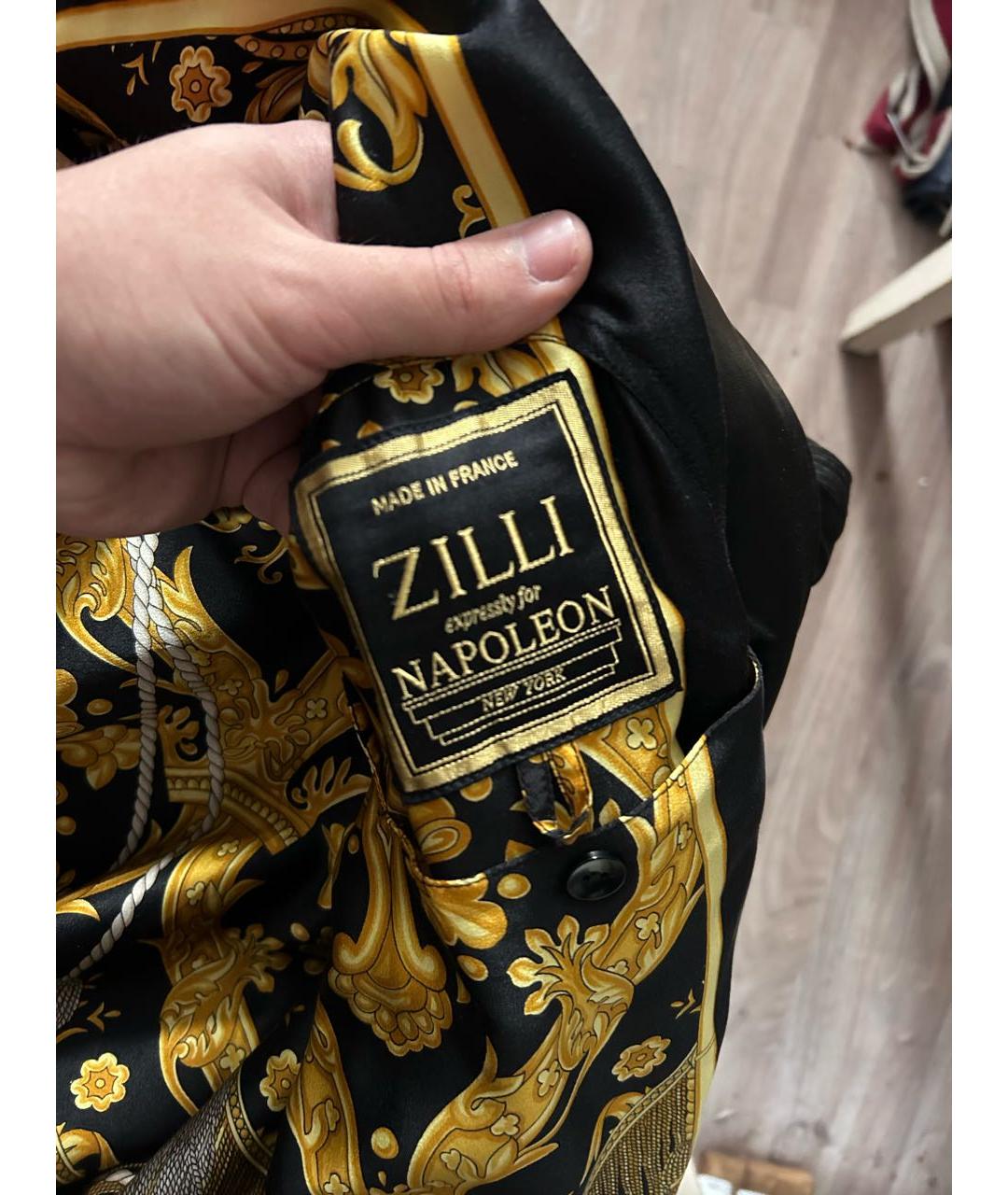 ZILLI Черная кожаная куртка, фото 3