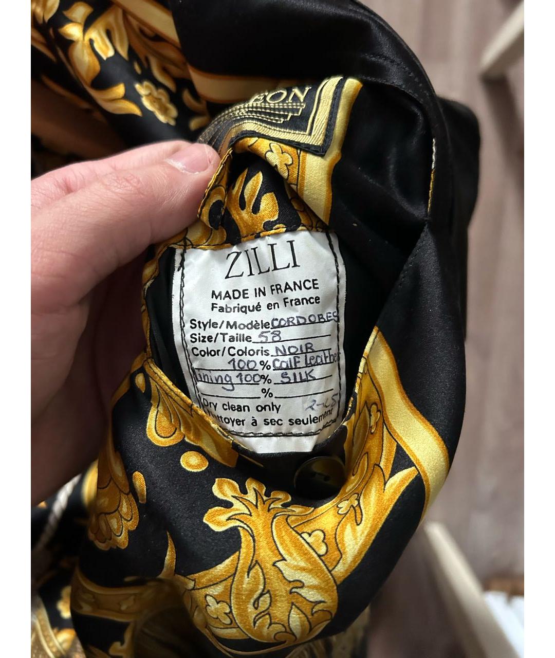 ZILLI Черная кожаная куртка, фото 4