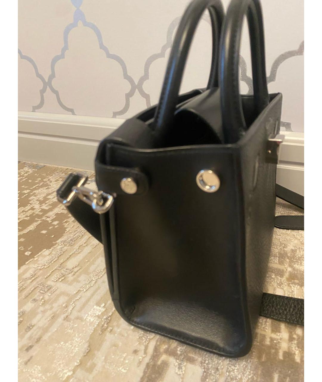 CHRISTIAN DIOR Черная кожаная сумка тоут, фото 2