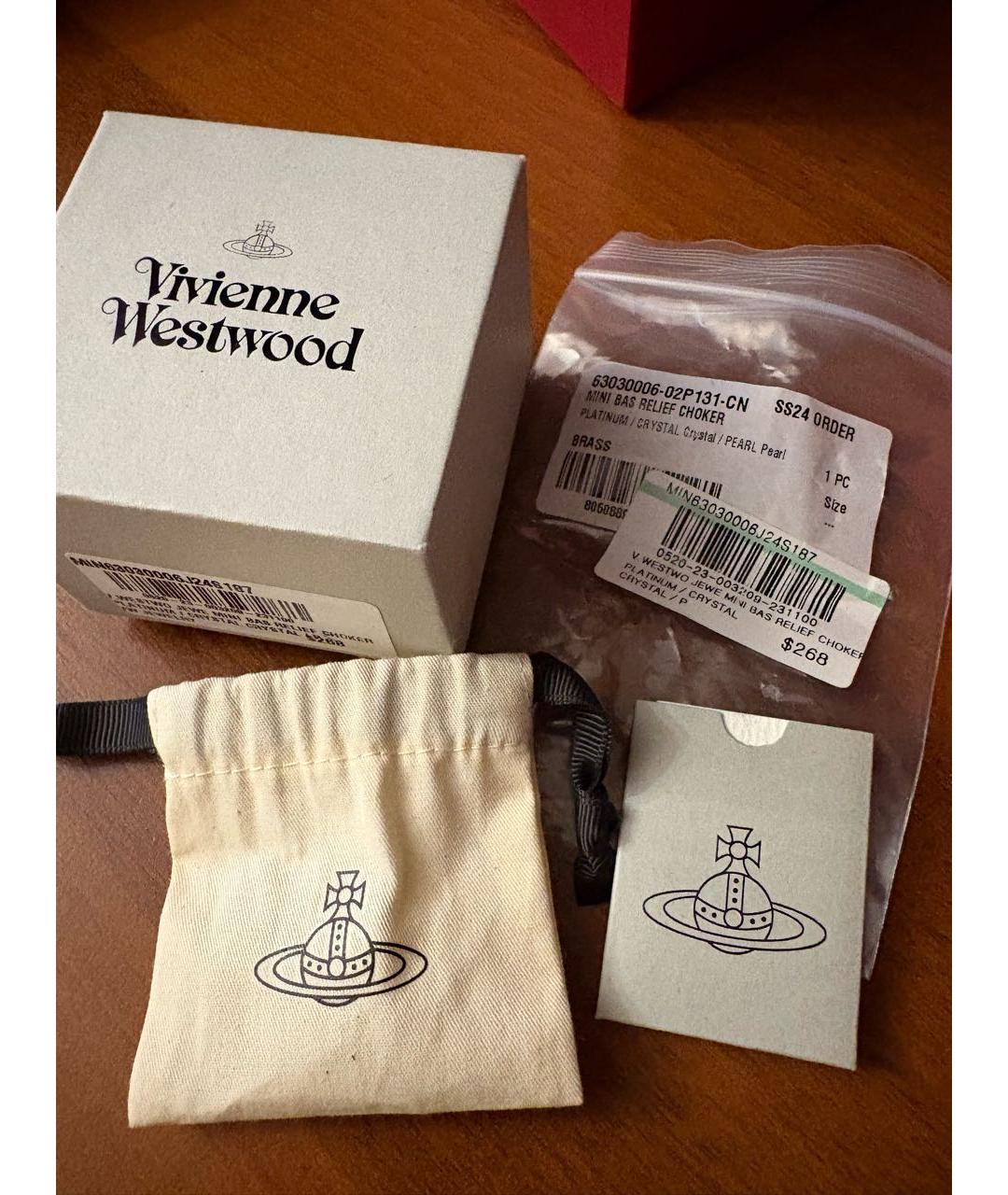 VIVIENNE WESTWOOD Белый чокер, фото 4