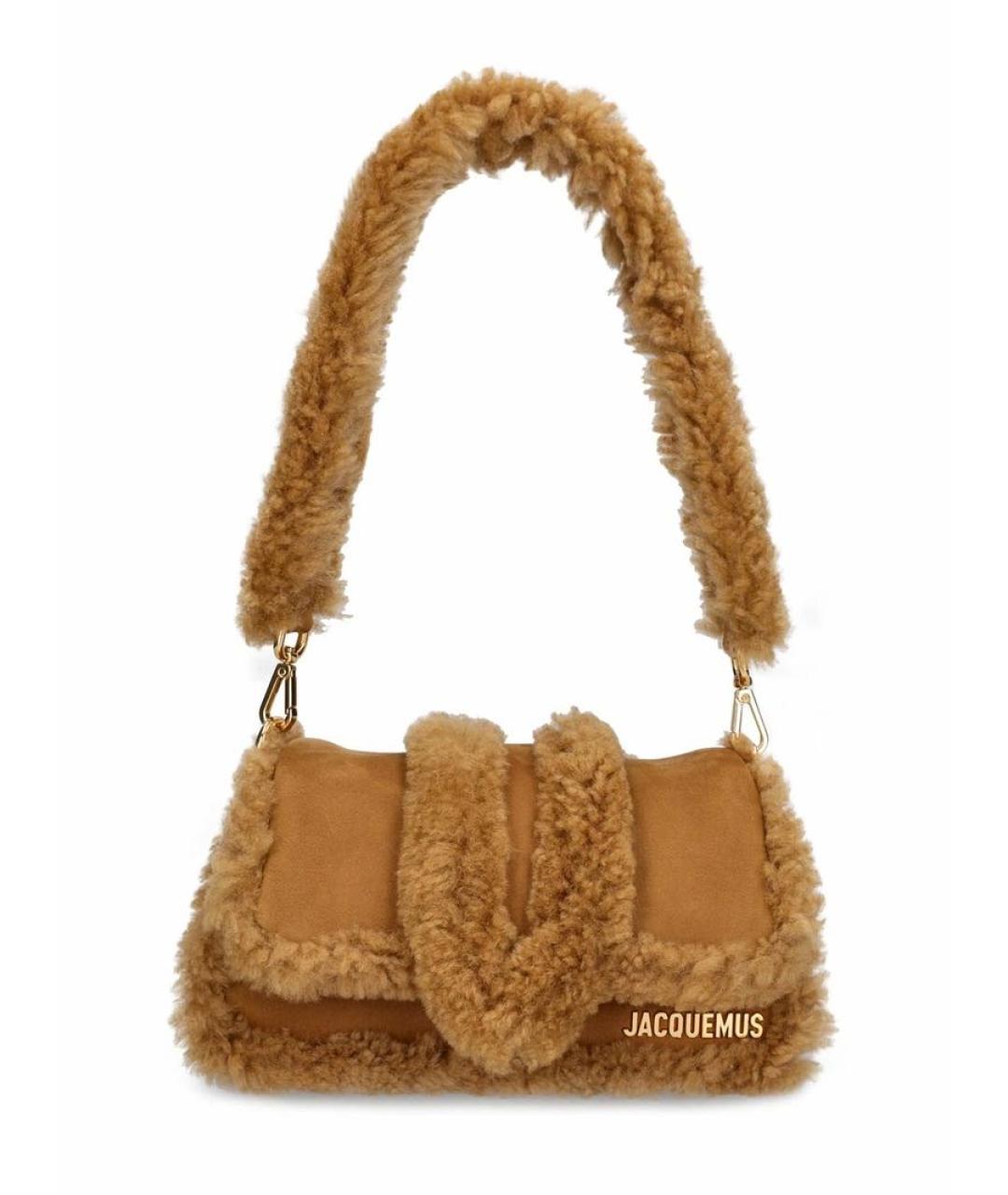 JACQUEMUS Горчичная кожаная сумка через плечо, фото 7