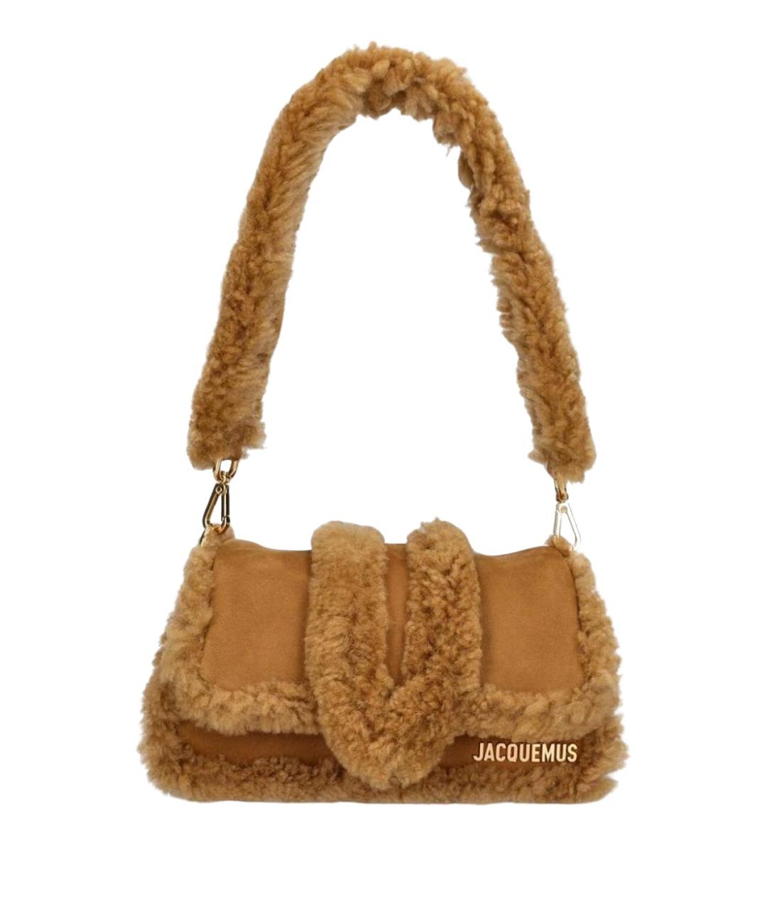 JACQUEMUS Горчичная кожаная сумка через плечо, фото 1