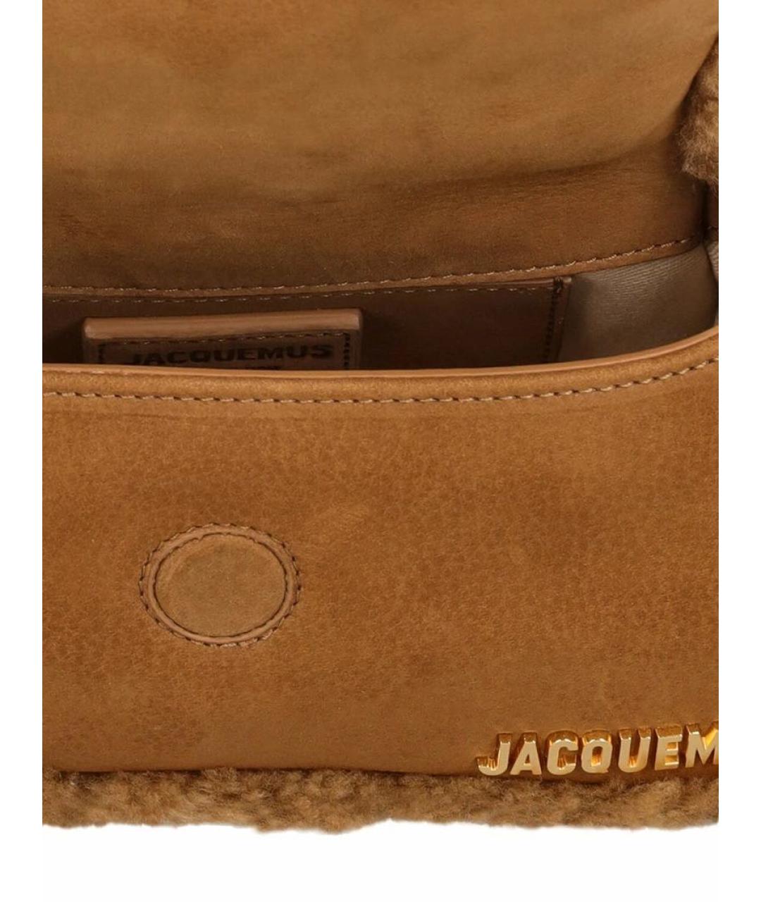 JACQUEMUS Горчичная кожаная сумка через плечо, фото 6