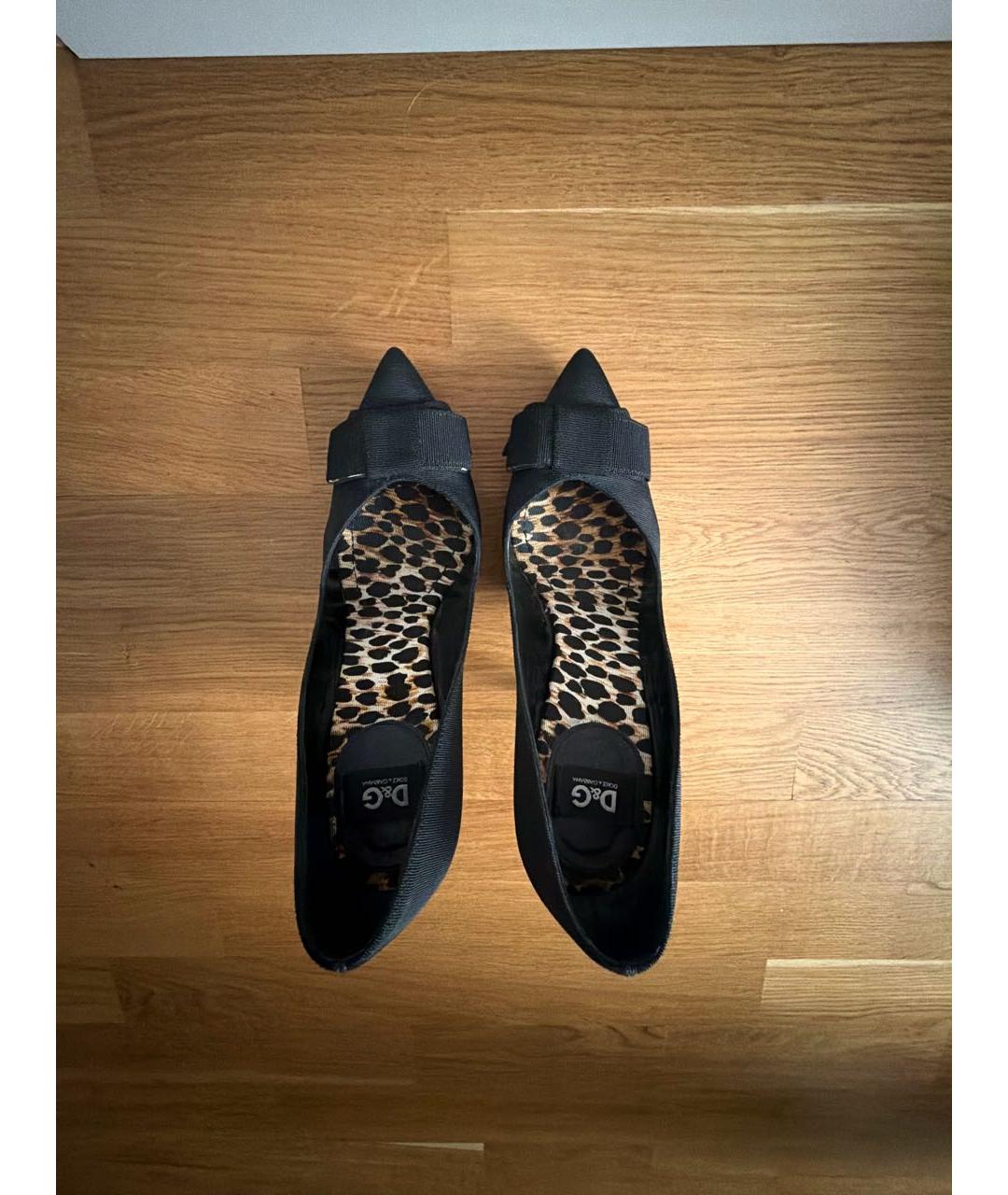 DOLCE&GABBANA Черные текстильные туфли, фото 3