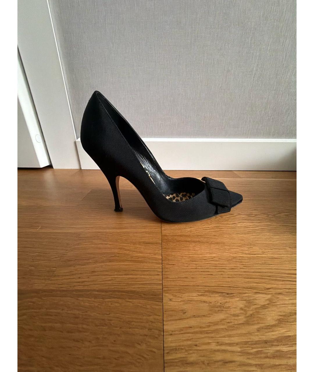 DOLCE&GABBANA Черные текстильные туфли, фото 8