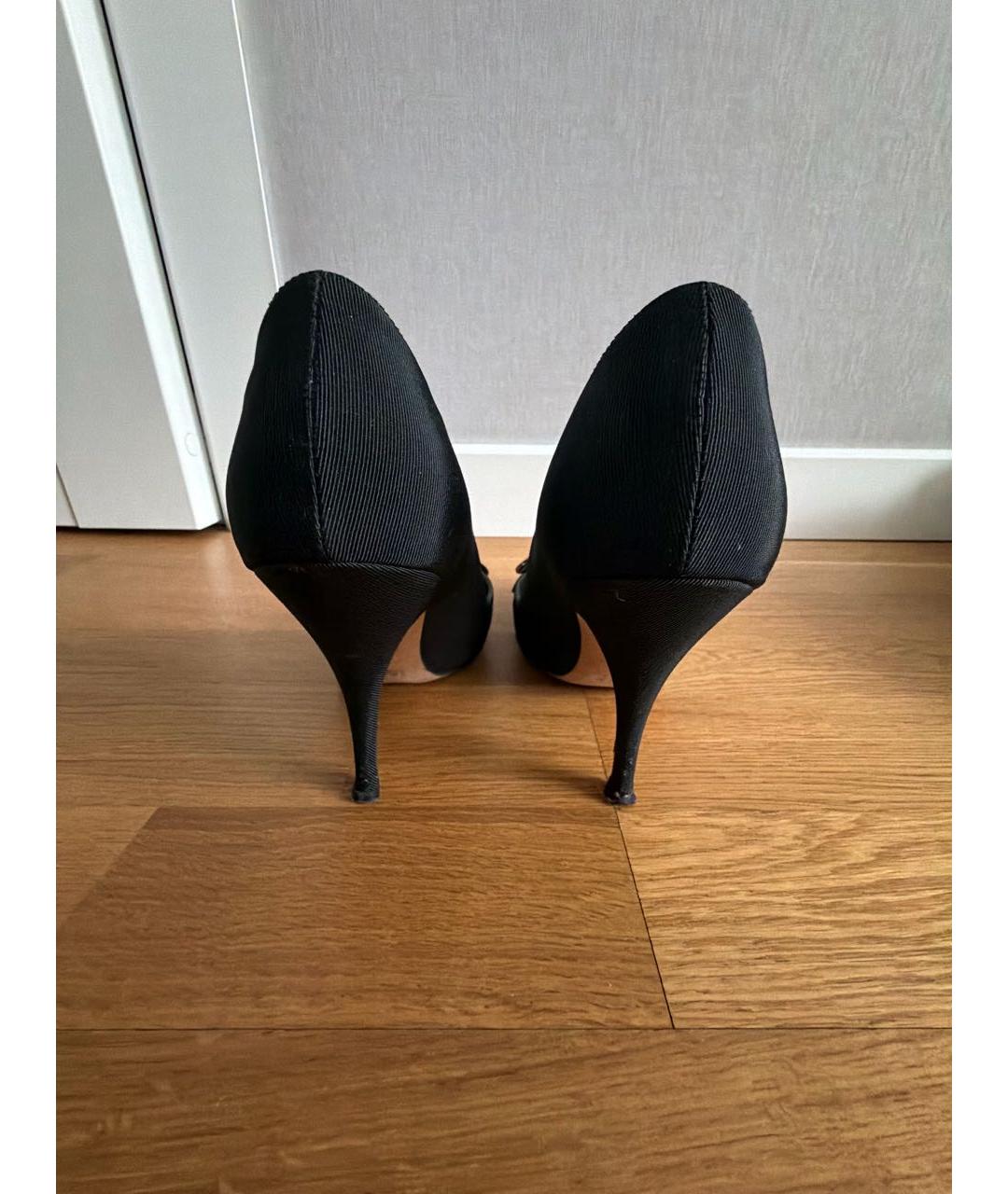 DOLCE&GABBANA Черные текстильные туфли, фото 4