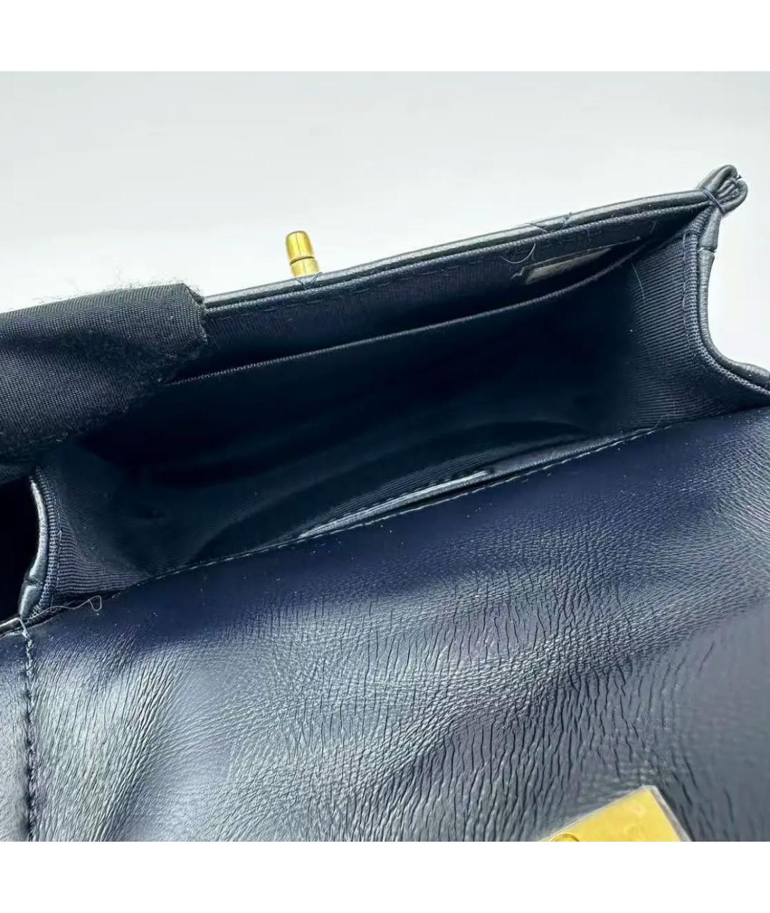 CHANEL Черная кожаная сумка через плечо, фото 5