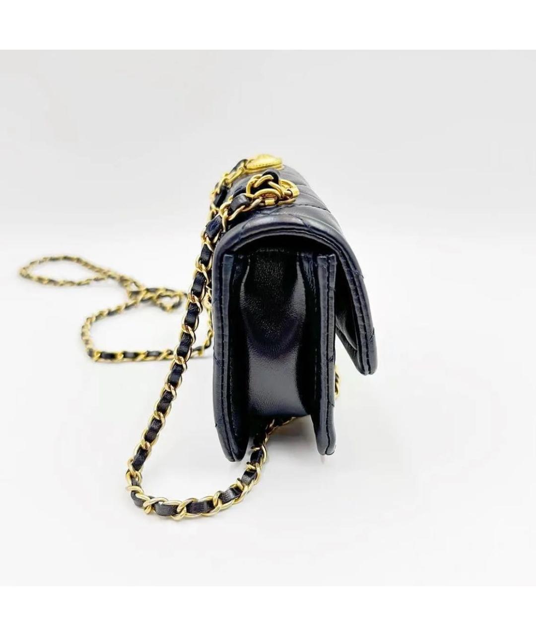 CHANEL Черная кожаная сумка через плечо, фото 3