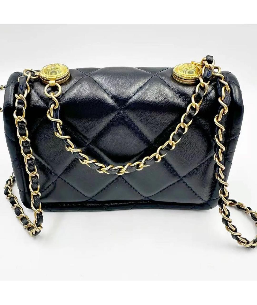 CHANEL Черная кожаная сумка через плечо, фото 2
